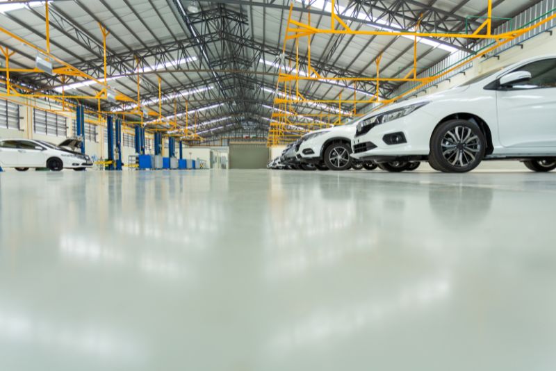 Industrial garage floor