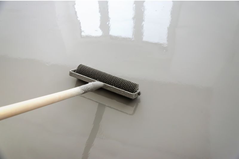 shiny epoxy floor