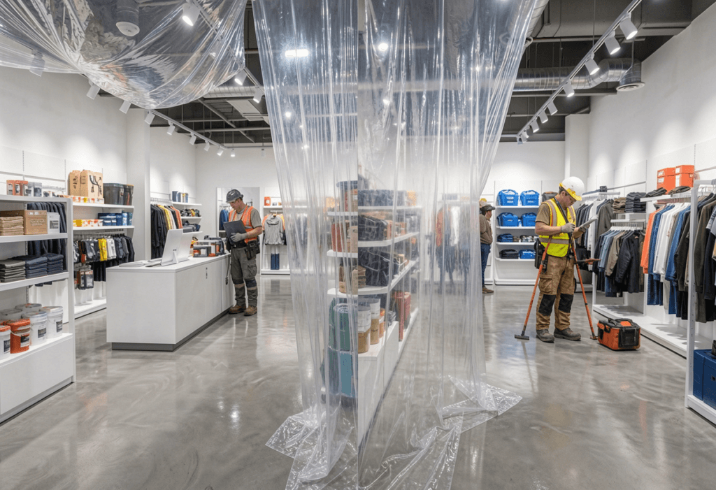 Commercial epoxy flooring in a Maroochydore CBD shopfront