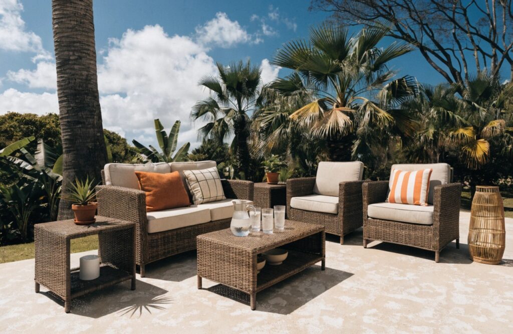 Epoxy coated outdoor entertainment area in a Sunshine Coast backyard